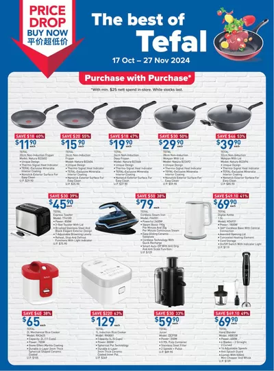 FairPrice catalogue in Singapore | The best of Tefal | 17/10/2024 - 27/11/2024