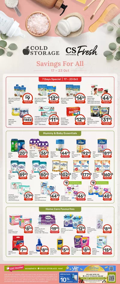 Supermarkets offers | Homecare & Baby Ad in Cold Storage | 17/10/2024 - 31/10/2024