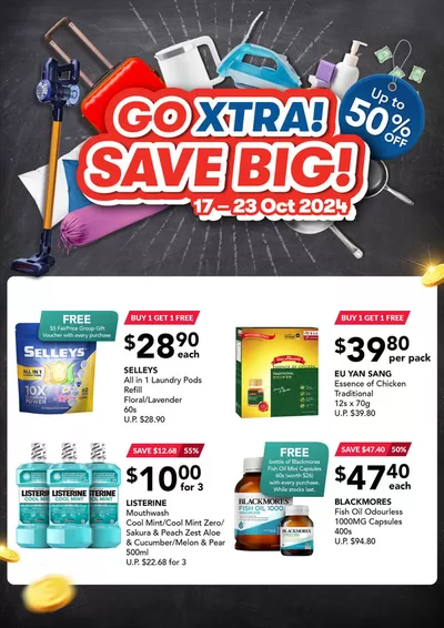 FairPrice catalogue in Singapore | FairPrice SWA - Go Xtra! Save Big! {17 - 23 Oct 2024} | 17/10/2024 - 23/10/2024