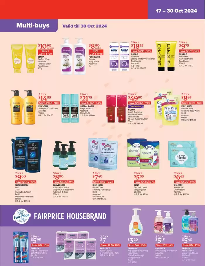 FairPrice catalogue in Singapore | Save smart with radiant deals | 17/10/2024 - 30/10/2024