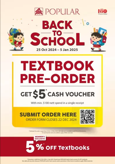 Popular catalogue in Singapore | Back to school  | 25/10/2024 - 05/01/2025