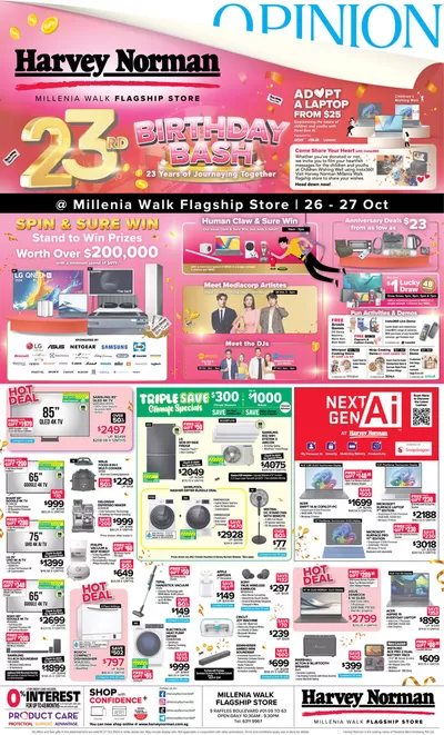 Harvey Norman catalogue in Singapore | Great offer for bargain hunters | 26/10/2024 - 09/11/2024