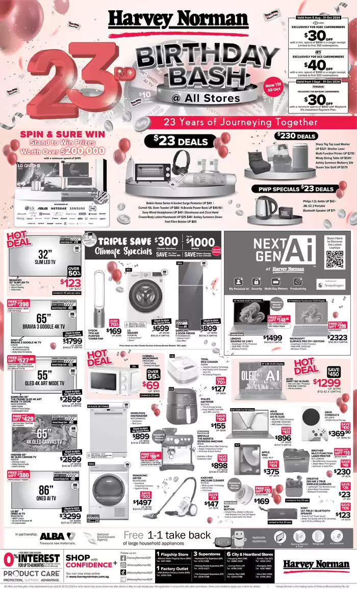 Harvey Norman catalogue in Singapore | Offers for bargain hunters | 26/10/2024 - 09/11/2024