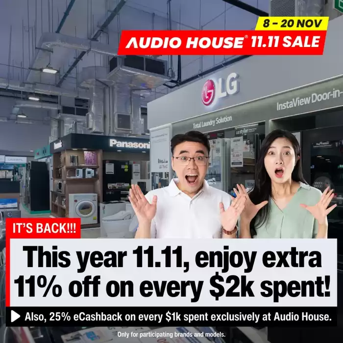 Audio House catalogue in Singapore | 11.11 Sale! | 04/11/2024 - 20/11/2024