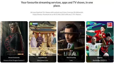 Electronics & Appliances offers | Your favourite streaming services, apps and TV shows, in one place in StarHub | 06/11/2024 - 31/03/2025