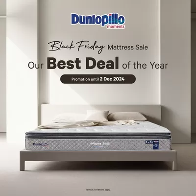 Home & Furniture offers | Black friday matress sale in Dunlopillo | 15/11/2024 - 02/12/2024