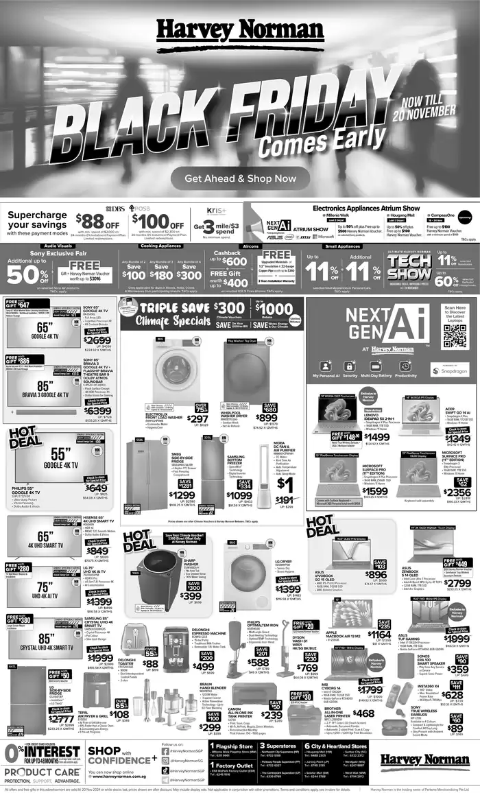 Harvey Norman catalogue | Straits Times 16 November Black Friday Comes Early | 16/11/2024 - 30/11/2024