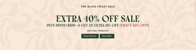 Clothes, shoes & accessories offers in Singapore | Extra 40% off sale in Billabong | 18/11/2024 - 30/11/2024