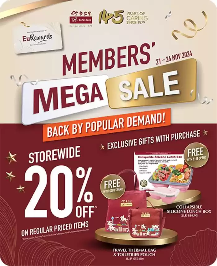 Eu Yan Sang catalogue in Singapore | Mega sale | 21/11/2024 - 24/11/2024