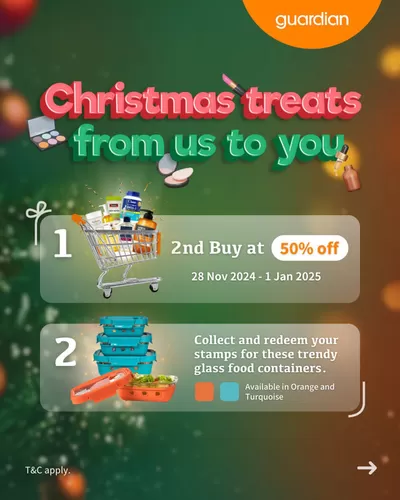 Beauty & Health offers in Bukit Merah | Christmas treats from us to you in Guardian | 04/12/2024 - 01/01/2025