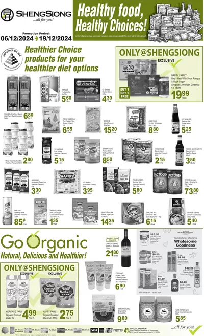 Sheng Siong catalogue in Singapore | Organic & Healthier Choice | 06/12/2024 - 19/12/2024