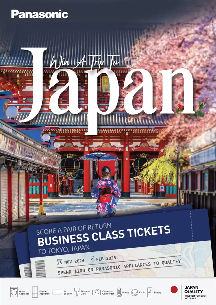 Panasonic catalogue in Singapore | Win a trip to Japan | 10/12/2024 - 09/02/2025