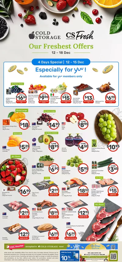 Cold Storage catalogue in Singapore | CS Fresh Ad | 12/12/2024 - 26/12/2024