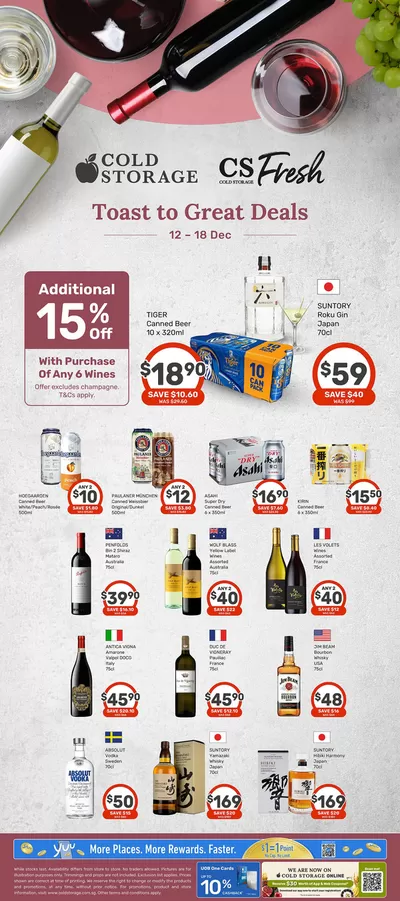 Cold Storage catalogue in Singapore | Toast to Great Deal Ad | 12/12/2024 - 26/12/2024