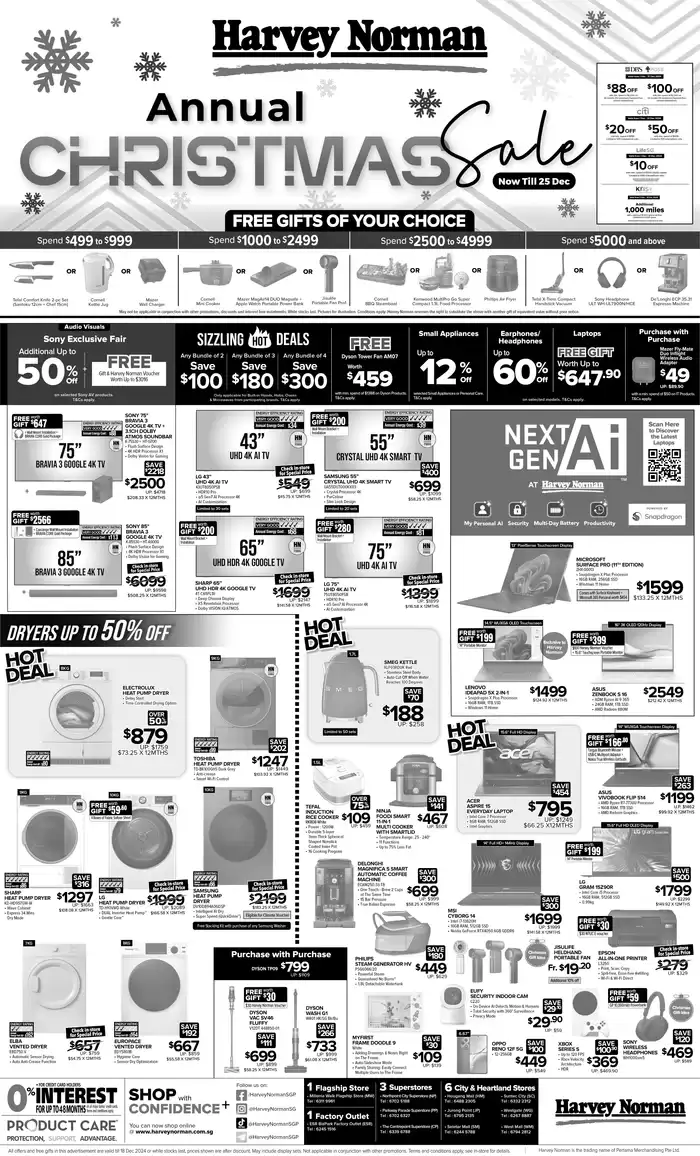 Harvey Norman catalogue in Singapore | Straits Times 14 December Annual Christmas Sale | 14/12/2024 - 28/12/2024