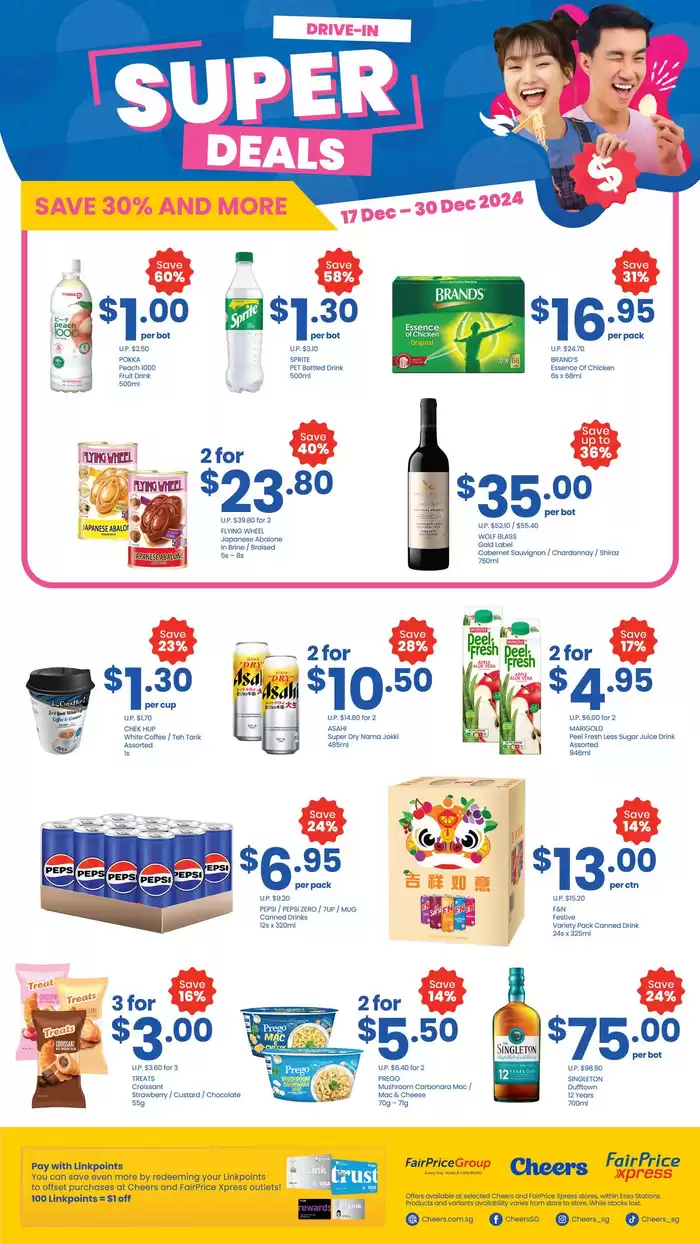 Cheers catalogue in Singapore | Drive-In Deals | 19/12/2024 - 02/01/2025