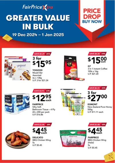 FairPrice Xtra catalogue | Greater value in bulk | 19/12/2024 - 01/01/2025