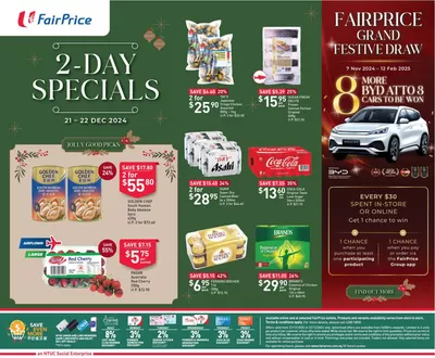 FairPrice catalogue in Singapore | FairPrice Christmas 2-Day Specials {21 - 22 Dec 2024} | 21/12/2024 - 22/12/2024