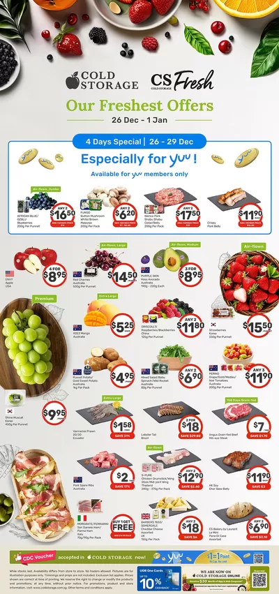 Cold Storage catalogue in Singapore | CS Fresh Ad | 26/12/2024 - 09/01/2025