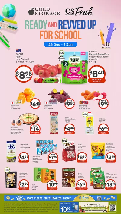 Cold Storage catalogue in Singapore | Back to School Ad | 26/12/2024 - 09/01/2025