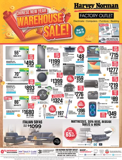 Harvey Norman catalogue in Singapore | Harvey Norman promotion | 28/12/2024 - 11/01/2025