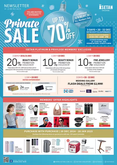 Department Stores offers | Current special promotions in Isetan | 30/12/2024 - 13/01/2025