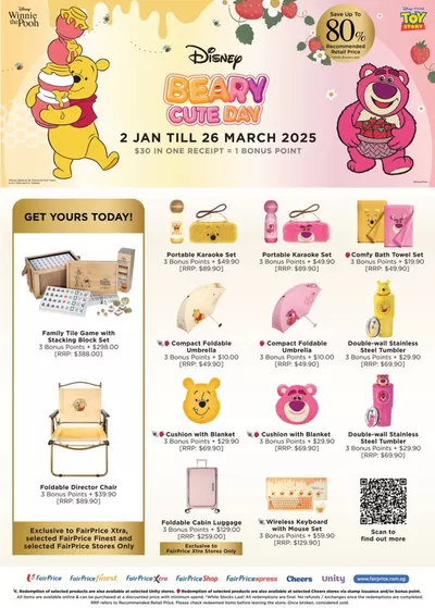 FairPrice catalogue in Singapore | Exclusive Disney "Beary Cute Day" Collection | 02/01/2025 - 26/03/2025