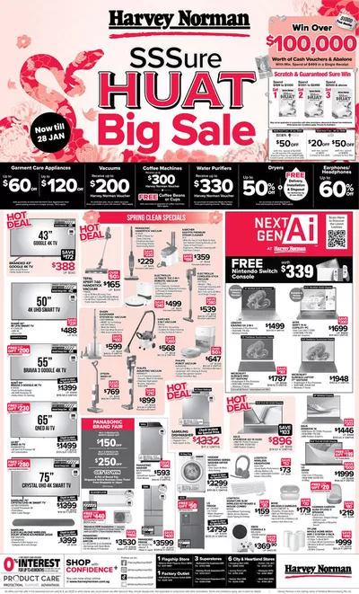 Harvey Norman catalogue in Singapore | Straits Times 4 January Sssure Huat Big Sale | 04/01/2025 - 11/01/2025