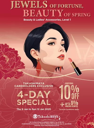 Takashimaya catalogue in Singapore | Jan 10% Beauty Catalogue | 03/01/2025 - 12/01/2025