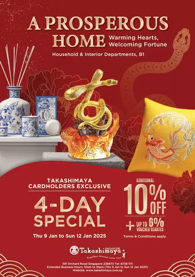 Takashimaya catalogue in Singapore | Jan 10% Hhin Catalogue  | 03/01/2025 - 12/01/2025