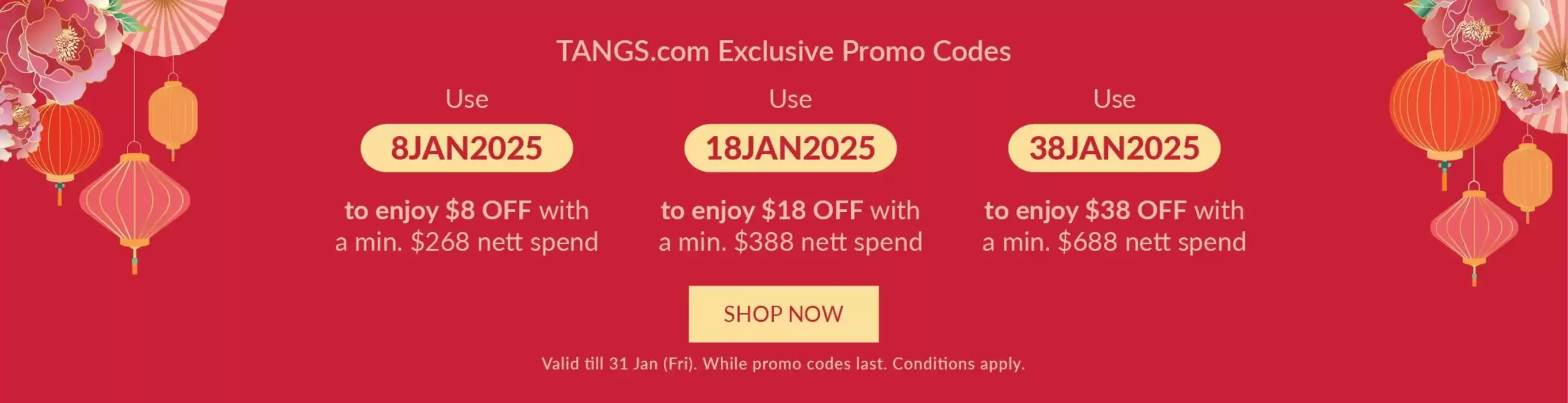 Tangs catalogue | 25% off | 06/01/2025 - 31/01/2025