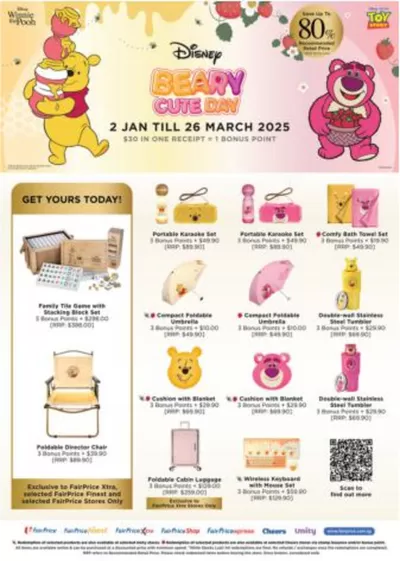 FairPrice Xtra catalogue in Singapore | Beary cute day | 06/01/2025 - 26/03/2025