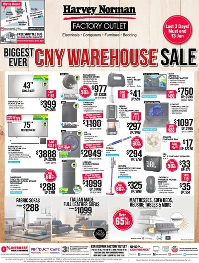 Harvey Norman catalogue | Harvey Norman promotion | 11/01/2025 - 18/01/2025