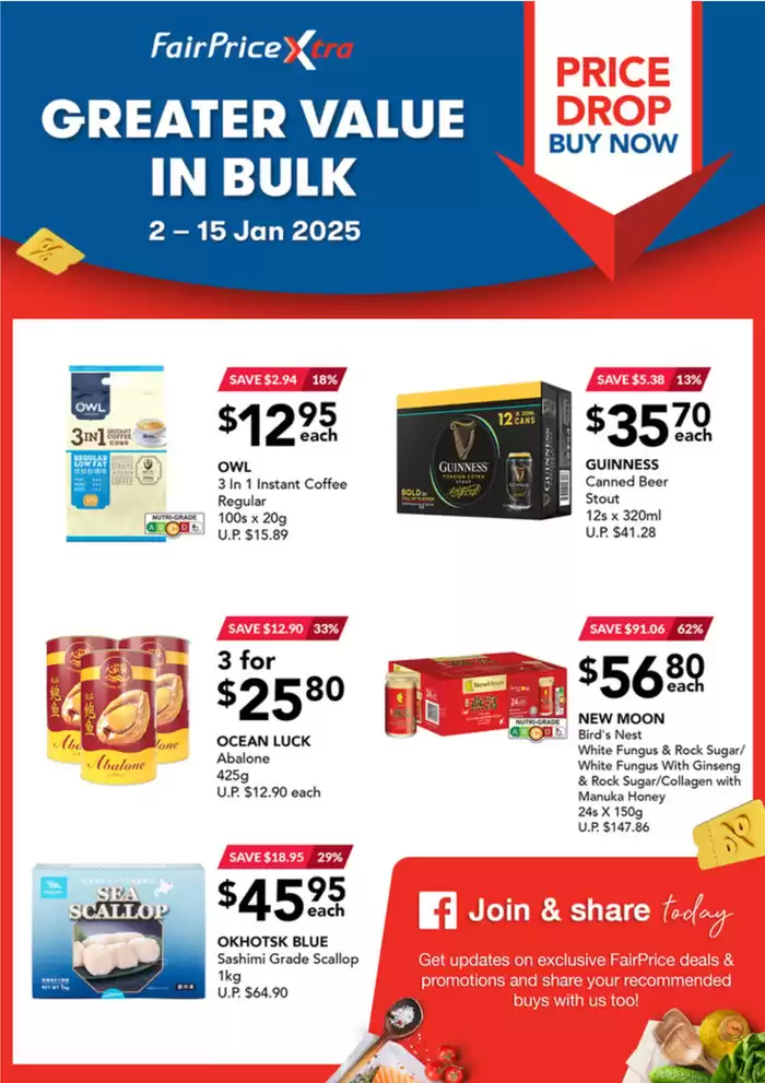 FairPrice Xtra catalogue in Singapore | Greater value in bulk | 13/01/2025 - 15/01/2025