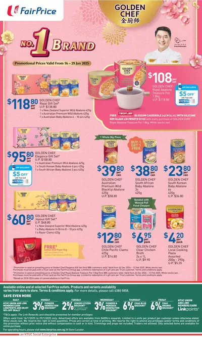 FairPrice catalogue in Singapore | Golden Chef No. 1 Brand | 16/01/2025 - 29/01/2025