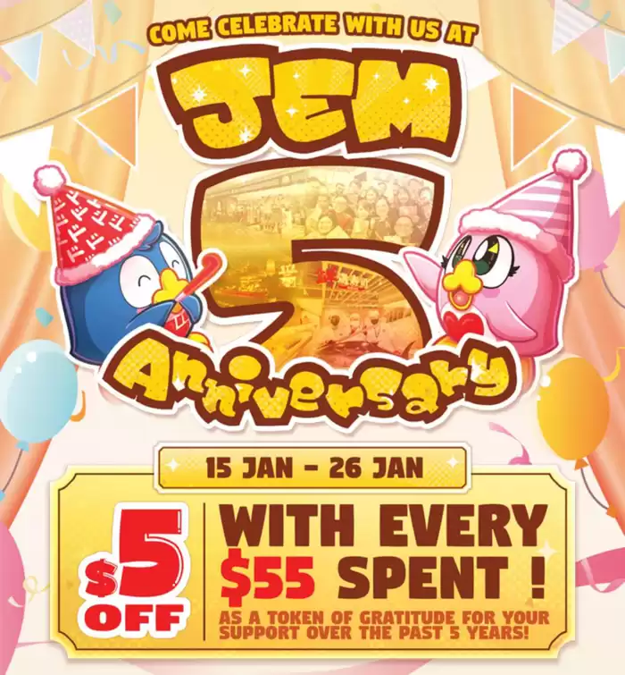 Don Don Donki catalogue in Singapore | Celebrate 5 Amazing Years at DONKI Jem! | 16/01/2025 - 26/01/2025