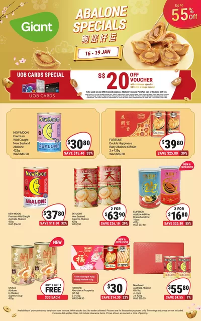 Giant catalogue in Singapore | Abalone Specials | 16/01/2025 - 19/01/2025