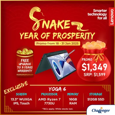 Electronics & Appliances offers in Singapore | Snake year of prosperity in Challenger | 20/01/2025 - 31/01/2025