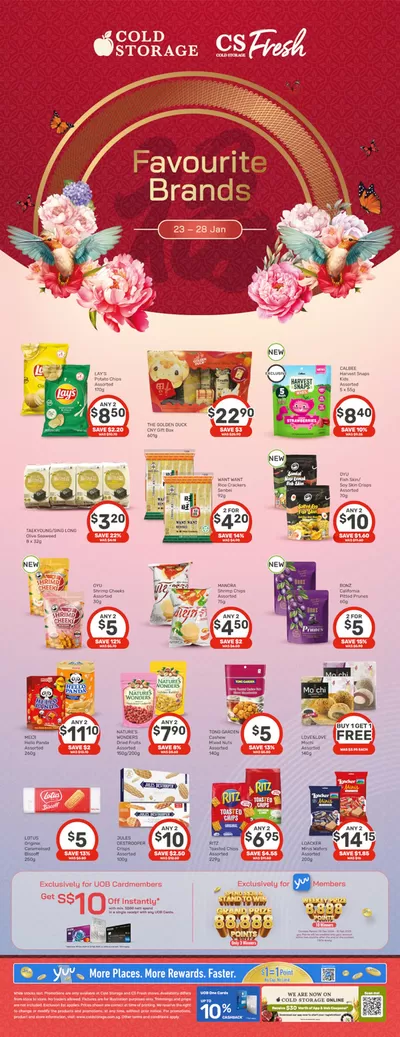 Supermarkets offers in Singapore | Favourite Brands Ad in Cold Storage | 23/01/2025 - 06/02/2025