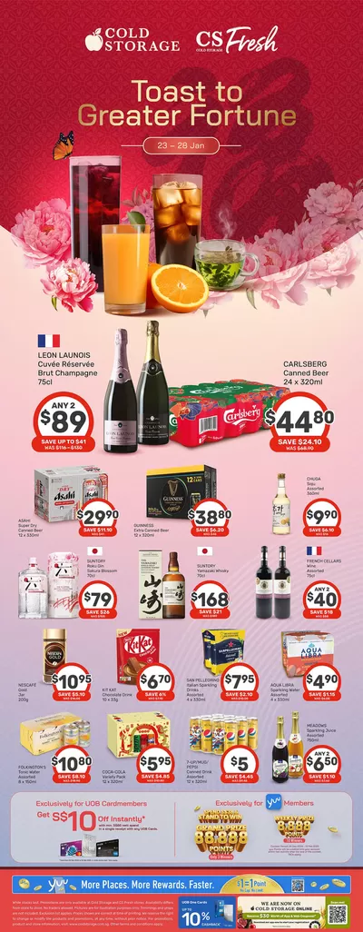 Cold Storage catalogue in Singapore | Toast to Greater Fortune Ad | 23/01/2025 - 06/02/2025