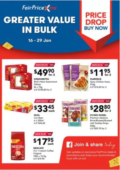 FairPrice Xtra catalogue in Singapore | Greater value in bulk | 24/01/2025 - 29/01/2025