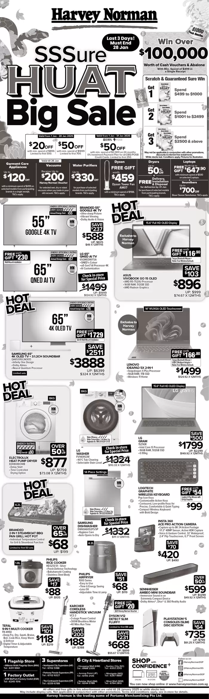 Harvey Norman catalogue in Singapore | Straits Times 25 January Sssure Huat Big Sale | 25/01/2025 - 08/02/2025