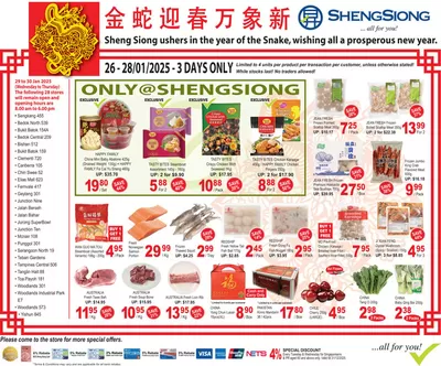 Supermarkets offers in Singapore | 3 Days Special in Sheng Siong | 26/01/2025 - 28/01/2025