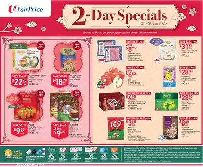 Supermarkets offers in Singapore | FairPrice promotion in FairPrice | 27/01/2025 - 28/01/2025