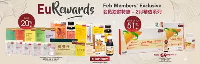 Beauty & Health offers | Eu rewards in Eu Yan Sang | 03/02/2025 - 28/02/2025