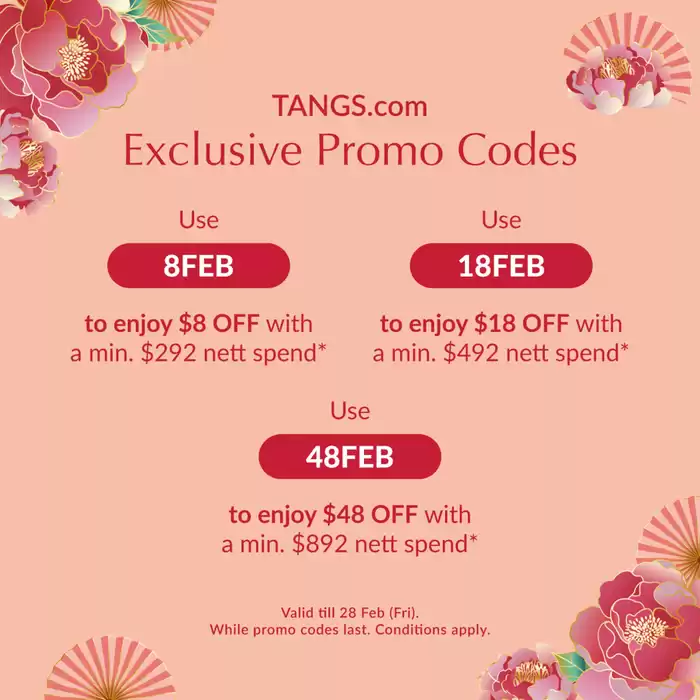 Tangs catalogue in Singapore | Exclusive promo codes | 03/02/2025 - 28/02/2025