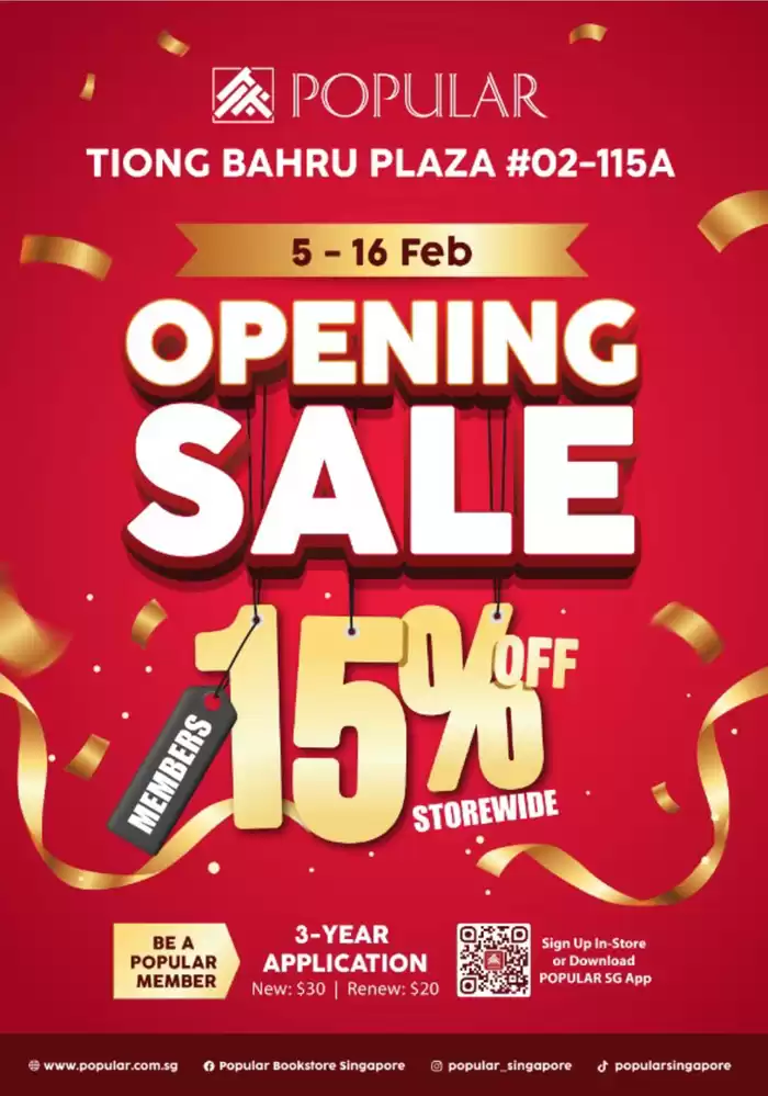 Popular catalogue in Singapore | Opening sale | 05/02/2025 - 16/02/2025