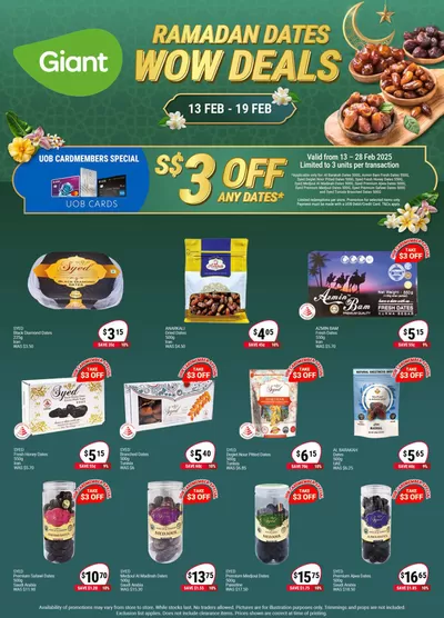 Giant catalogue in Singapore | Ramadan Dates WOW Deals | 13/02/2025 - 19/02/2025