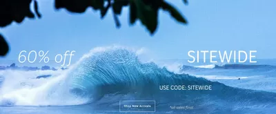 Clothes, shoes & accessories offers | 60% off sitewide in Billabong | 14/02/2025 - 28/02/2025