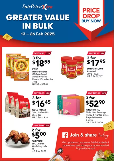 FairPrice Xtra catalogue in Singapore | Greater value in bulk | 14/02/2025 - 26/02/2025